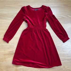Velvet, size 10-12, long red dress